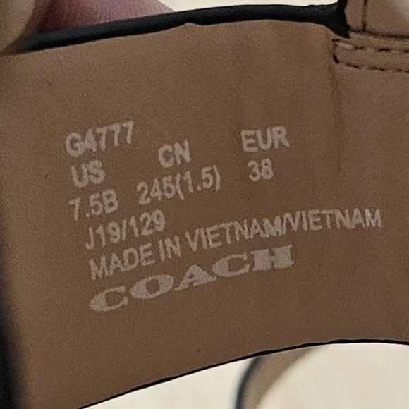 NWT Coach Heather Leopard Print Calf Hair Leather Sandals G4777 Size 7.5B EU38 - Picture 15 of 16